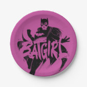 Batgirl Ink Brush Naam Papieren Bordje (Voorkant)