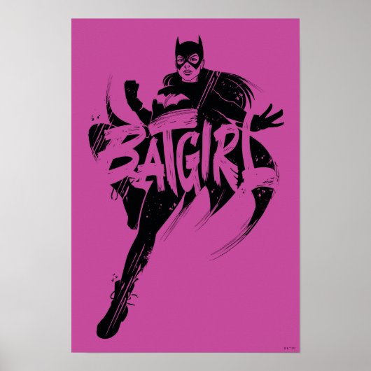 Batgirl Ink Brush Naam Poster (Voorkant)