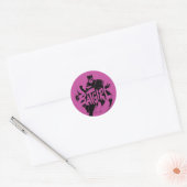 Batgirl Ink Brush Naam Ronde Sticker (Envelop)