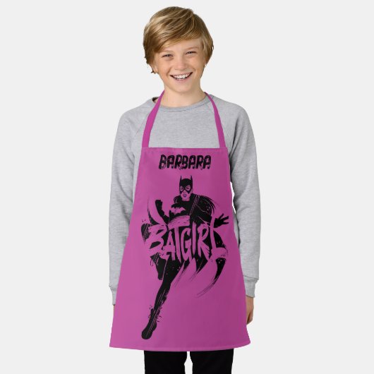 Batgirl Ink Brush Naam Schort (Gedragen)