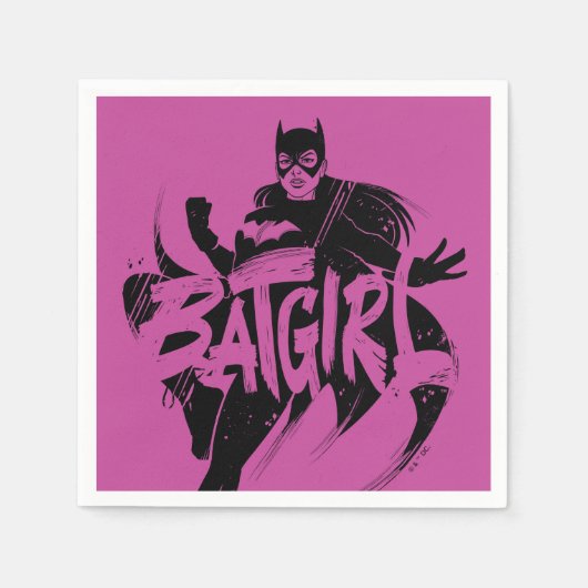 Batgirl Ink Brush Naam Servet (Voorkant)