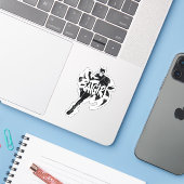 Batgirl Ink Brush Naam Sticker (Laptop met iPhone)