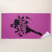 Batgirl Ink Brush Naam Strandlaken (Voorkant)