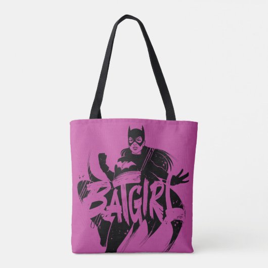 Batgirl Ink Brush Naam Tote Bag (Achterkant)