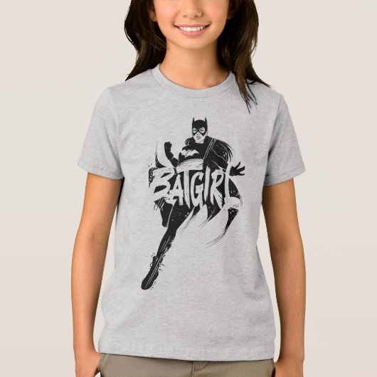Batgirl Ink Brush Naam Tri-Blend Shirt (Voorkant)