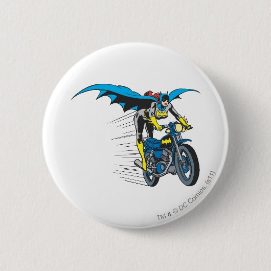 Batgirl op Batcycle Ronde Button 5,7 Cm (Voorkant)