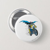 Batgirl op Batcycle Ronde Button 5,7 Cm (Voorkant /achterkant)