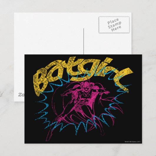 Batgirl Power Briefkaart (Voorkant / Achterkant)