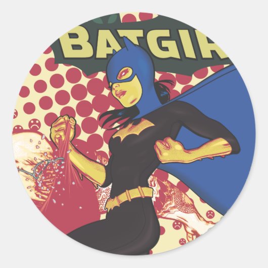 Batgirl Ronde Sticker (Voorkant)