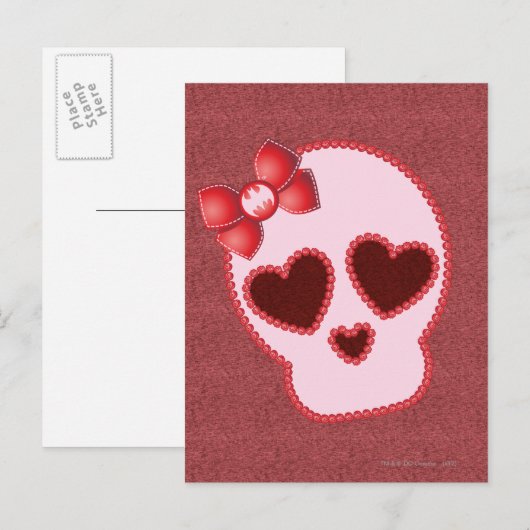 Batgirl schedel met hoed briefkaart (Voorkant / Achterkant)