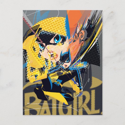 Batgirl Swinging Kick Briefkaart (Voorkant)