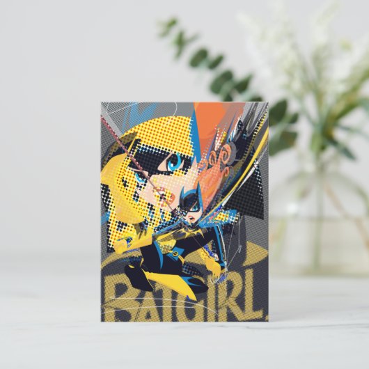 Batgirl Swinging Kick Briefkaart (Staand voorkant)
