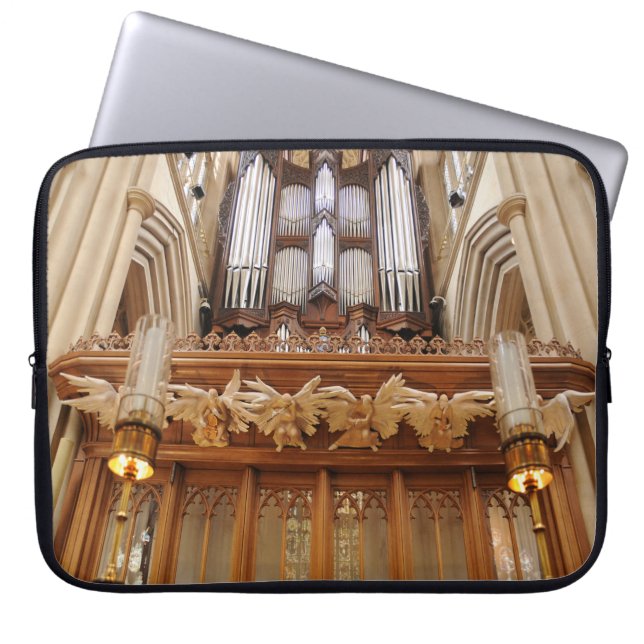 Bath Abbey England Pipe Organ Laptop Sleeve (Voorkant)