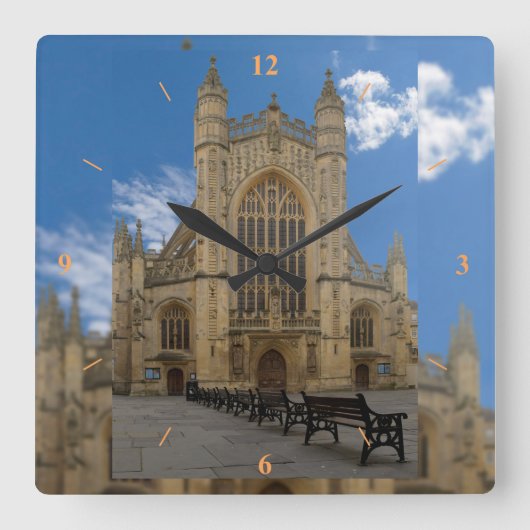 Bath Abbey. Vierkante Klok (Voorkant)