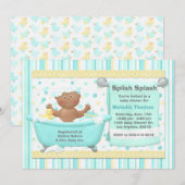Bath Baby shower Invitation African American Kaart (Voorkant / Achterkant)