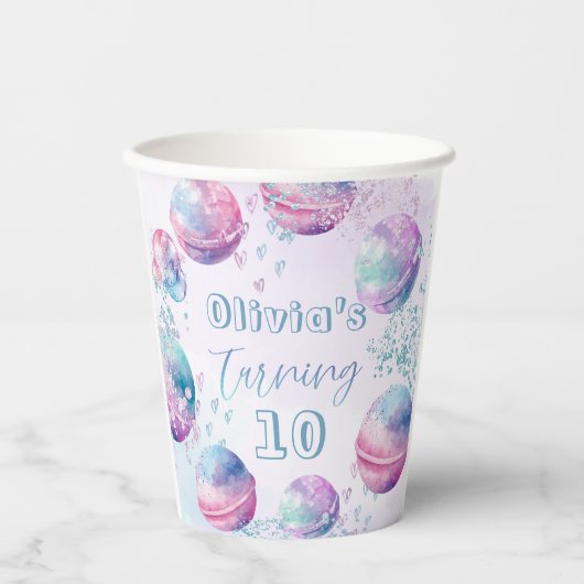 Bath bom geslacht neutrale verjaardagsfeestje papieren bekers (Voorkant)