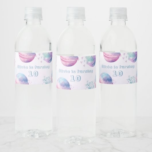 Bath bom geslacht neutrale verjaardagsfeestje waterfles etiket (Flessen)