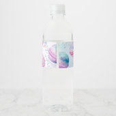 Bath bom geslacht neutrale verjaardagsfeestje waterfles etiket (Achterkant)