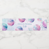 Bath bom geslacht neutrale verjaardagsfeestje waterfles etiket (Enkel label)