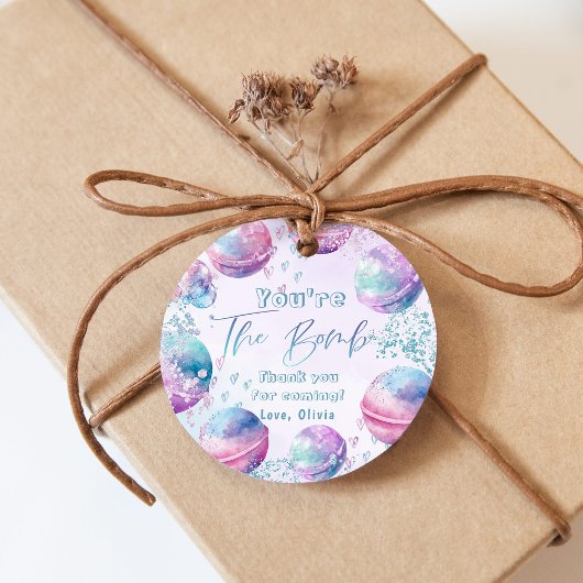 Bath bom maken verjaardagsfeestje dank u bedankjes labels