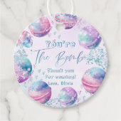 Bath bom maken verjaardagsfeestje dank u bedankjes labels (Voorkant)