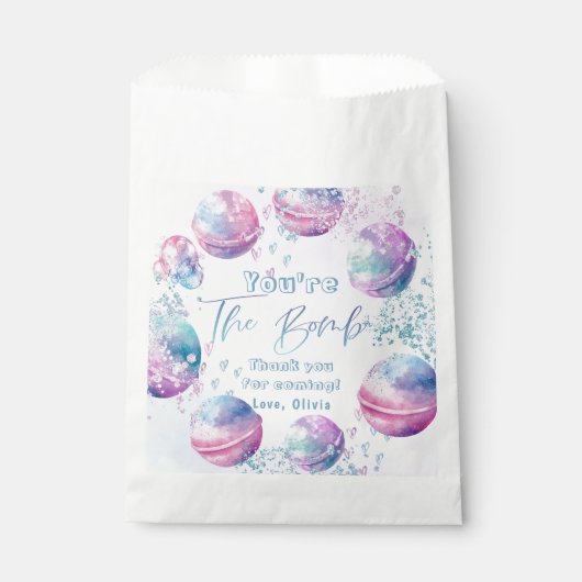 Bath bom maken verjaardagsfeestje dank u bedankzakje (Voorkant)