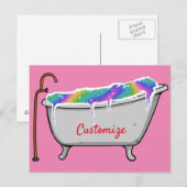 Bath Bomb Babe Thunder_Cove Briefkaart (Voorkant / Achterkant)
