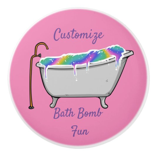 Bath Bomb Babe Thunder_Cove Keramische Knop (Voorkant)