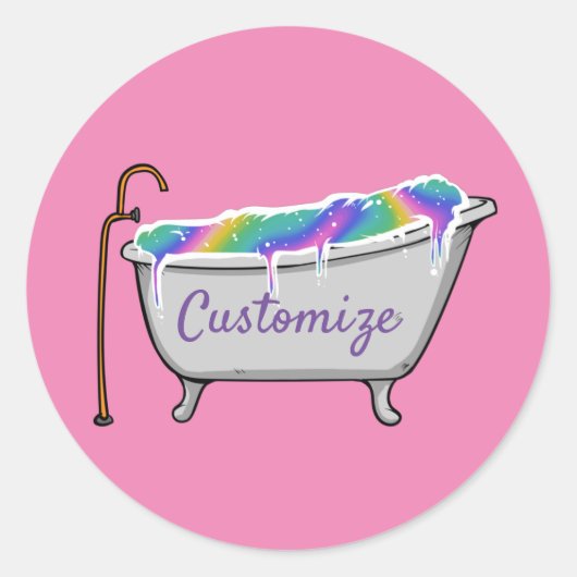 Bath Bomb Babe Thunder_Cove Ronde Sticker (Voorkant)