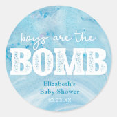 Bath Bomb Baby shower Ronde Sticker (Voorkant)