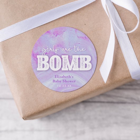 Bath Bomb Baby shower Ronde Sticker