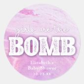 Bath Bomb Baby shower Ronde Sticker (Voorkant)
