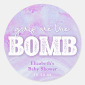 Bath Bomb Baby shower Ronde Sticker (Voorkant)