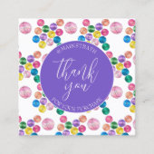 Bath Bomb Business Hartelijk dank voor uw aankoop Vierkante Visitekaartje (Voorkant)