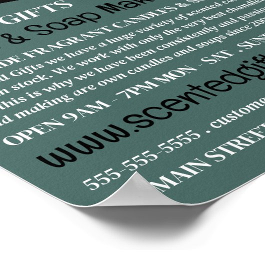 Bath Bomb & Candle, Candle & Soap Maker Advert Poster (Hoek)