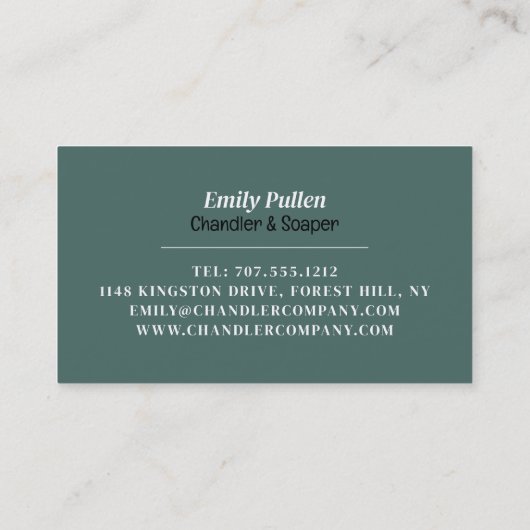 Bath Bomb & Candle, Candle & Soap Maker Visitekaartje (Achterkant)