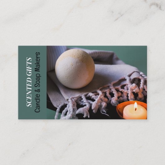Bath Bomb & Candle, Candle & Soap Maker Visitekaartje (Voorkant)