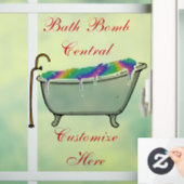 Bath Bomb Central Thunder_Cove Raamsticker (Huis)