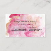 Bath Bomb Green Circle Waterverf Penseel roze Visitekaartje (Achterkant)