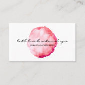 Bath Bomb Green Circle Waterverf Penseel roze Visitekaartje (Voorkant)