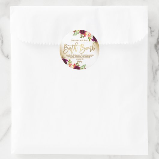  Bath Bomb Label (Tas)