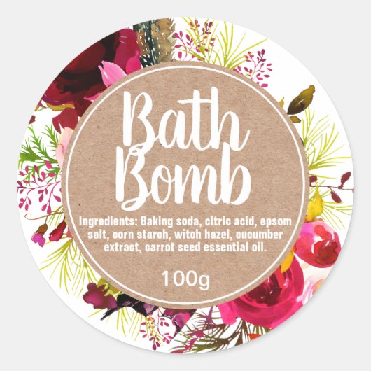 Bath Bomb Label (Voorkant)