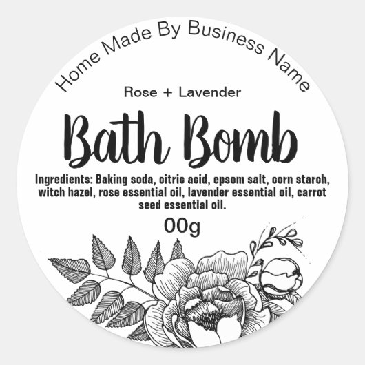  Bath Bomb Label (Voorkant)
