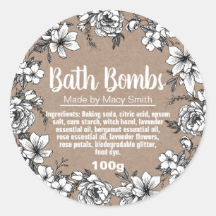  Bath Bomb Label