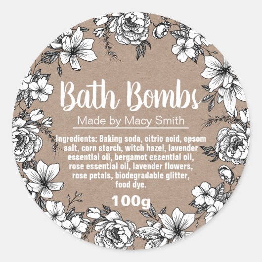  Bath Bomb Label (Voorkant)