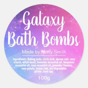 Bath Bomb Label