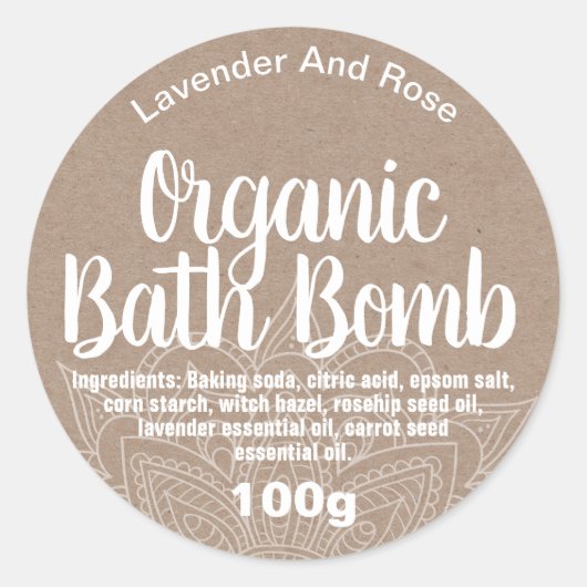  Bath Bomb Label (Voorkant)