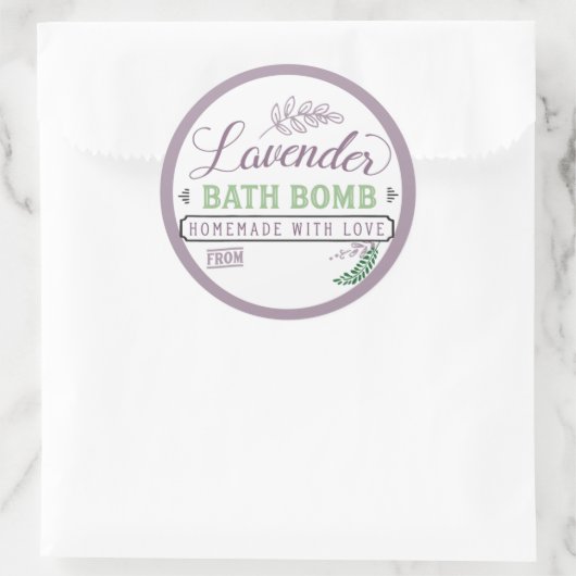Bath Bomb Label Lavendel (Tas)