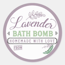 Bath Bomb Label Lavendel