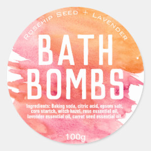  Bath Bomb-label Ronde Sticker